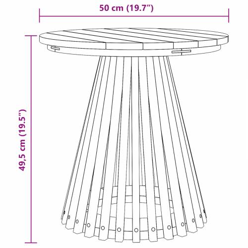 Stol za vrt Ø50x49.5 cm od čvrstog tikovog drveta Cijena