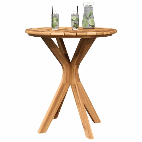 vrtni bistro stol Ø70x75 cm čvrsta tikovina Cijena