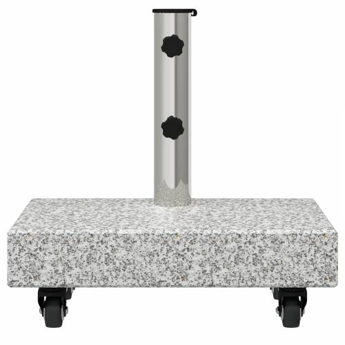 Stalak za suncobran s kotačima za Ø38/48mm stupove Sivi Granit 25 kg Pravokutni Cijena