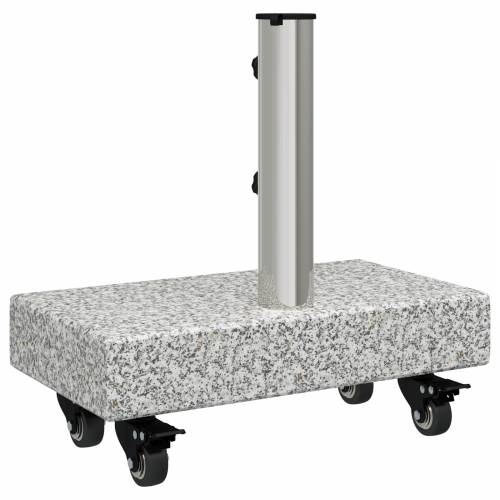Stalak za suncobran s kotačima za Ø38/48mm stupove Sivi Granit 25 kg Pravokutni Cijena