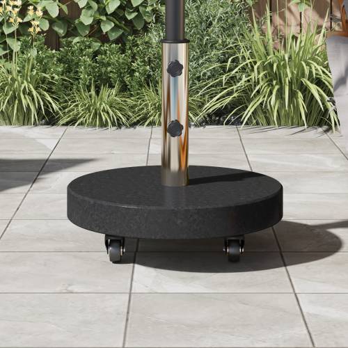 osnova s kotačima za suncobran za cijevi Ø38/48mm - Crni granit, 30kg okrugli Cijena