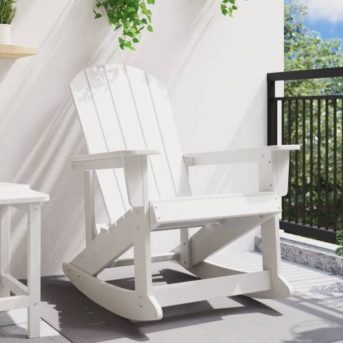 Adirondack stolica za ljuljanje Bijela 73.5x92x90 cm HDPE Cijena