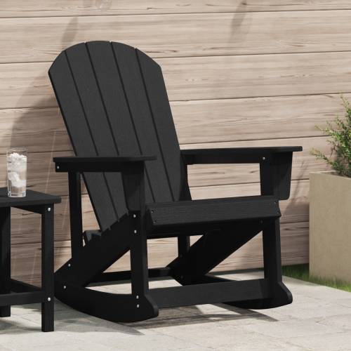 Adirondack ljuljačka stolica Crna 73.5x92x90 cm HDPE Cijena