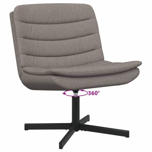Rotirajuća Stolica Taupe Tkanina Jedna Elegantna Cijena