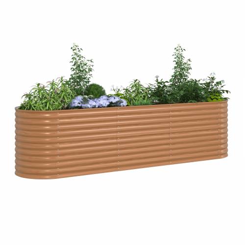 Povišeni krevet za sadnju Drveni efekt Metal 320 X 80 X 81 cm Cijena