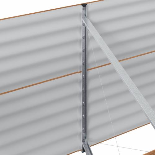 Povišeni krevet za sadnju Drveni efekt Metal 320 X 80 X 81 cm Cijena