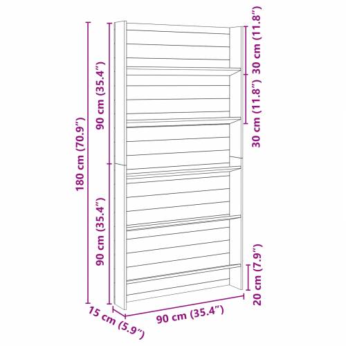 Vrtni stalak za biljke 5 nivoa 90x15x180 cm Cijena