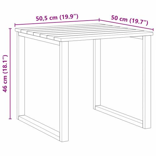 Stol za sunčanje 50.5x50.5x46 cm Impregnirana borovina Cijena