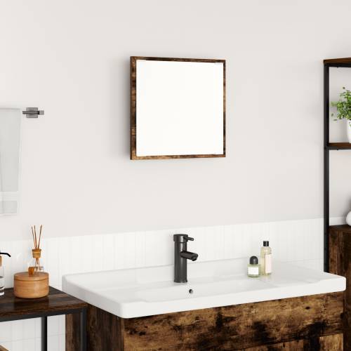 LED ogledalo za kupaonicu Dimljeni hrast 40x8.5x37 cm Drvo Cijena