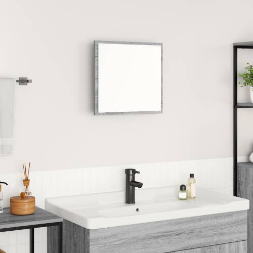 LED Ogledalo za Kupaonicu Siva Sonoma 40x8.5x37 cm Obrađena Drvo Cijena