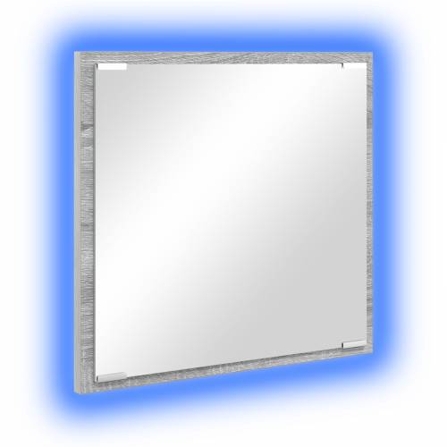LED Ogledalo za Kupaonicu Siva Sonoma 40x8.5x37 cm Obrađena Drvo Cijena