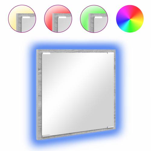 LED Ogledalo za Kupaonicu Siva Sonoma 40x8.5x37 cm Obrađena Drvo Cijena