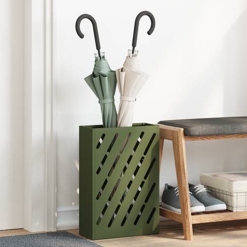 Stalak za kišobran maslinaste boje - 28x12x41 cm, čelik Cijena