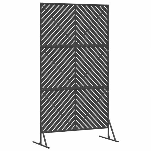 Ekran privatnosti crni 100x50x180 cm čelik Cijena