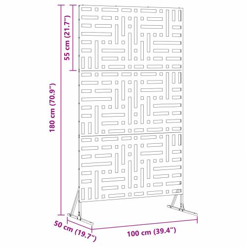 Ekran za privatnost bijeli 100x50x180 cm čelik Cijena