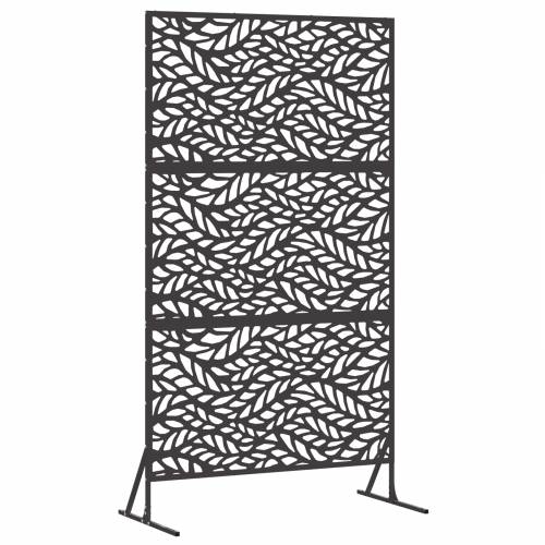 Privatni zaslon crna 100x50x180 cm od čelika Cijena