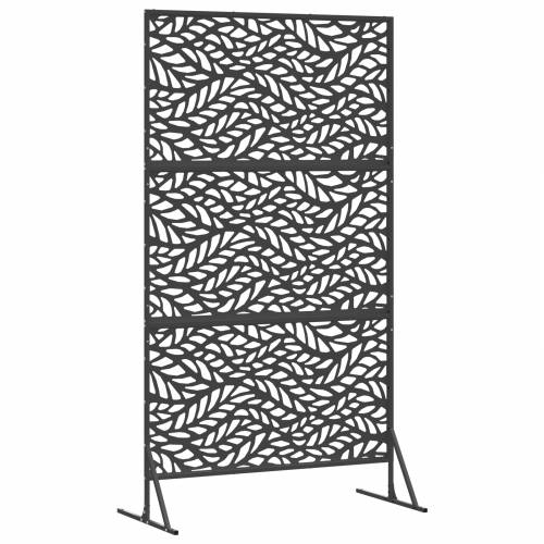 Privatni zaslon crna 100x50x180 cm od čelika Cijena