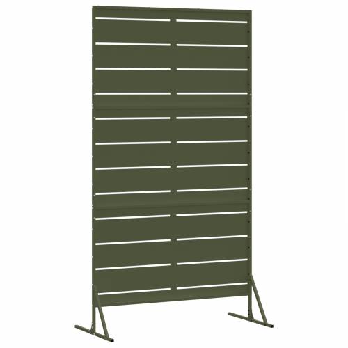 Privatna pregrada maslinaste zelene boje 100x50x180 cm, čelik Cijena