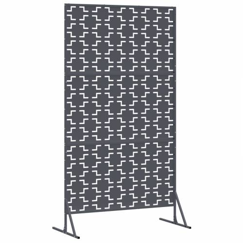 Ekran za Privatnost u Antracitu, 100x50x180 cm, Izrađeno od Čelika Cijena
