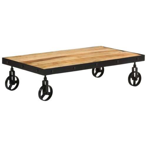 Stolić za kavu s kotačima od masivnog drva manga 100x55x26 cm - 100 x 55 x 26 cm 1 masivno drvo manga Cijena