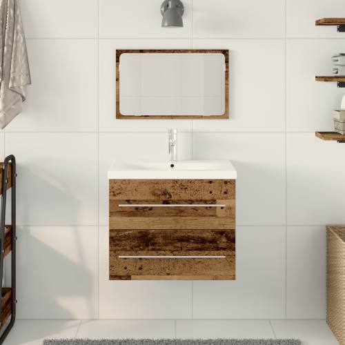 Kabinet za Lavabo - Umivaonik s ugrađenim umivaonikom Stari drvo Cijena