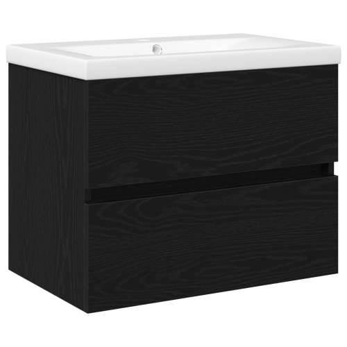 Kuhinja Ormar s Ugrađenim Lavabo - Umivaonikom Crni Hrast MDF, Kuhinja Ormar Crni Hrast 60 x 38.5 x 45 cm MDF Cijena