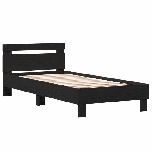 Crni hrast okvir kreveta - 90 x 200 cm, od konstruiranog drva. Cijena
