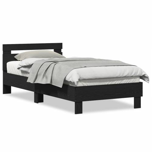 Crni hrast okvir kreveta - 90 x 200 cm, od konstruiranog drva. Cijena