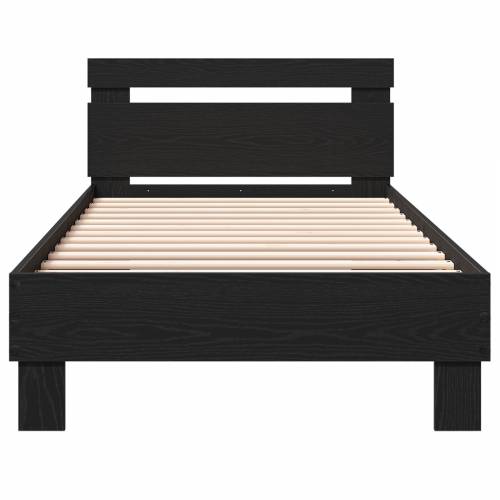 Crni hrast okvir kreveta - 90 x 200 cm, od konstruiranog drva. Cijena