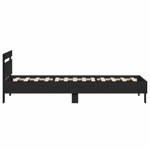 Crni hrast okvir kreveta - 90 x 200 cm, od konstruiranog drva. Cijena