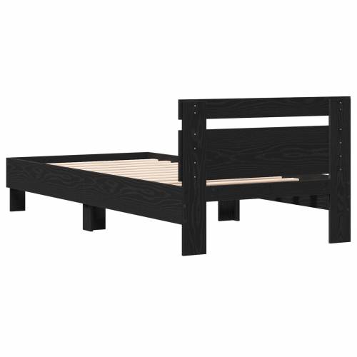 Crni hrast okvir kreveta - 90 x 200 cm, od konstruiranog drva. Cijena