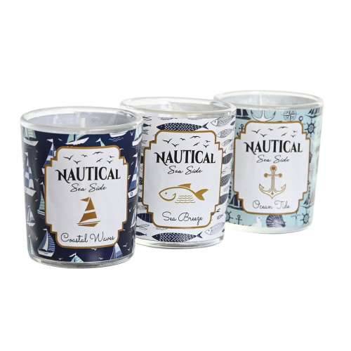 Svijeća DKD Home Decor Plava vosak Kristal 17 x 5 x 6 cm (3 kom.) Cijena