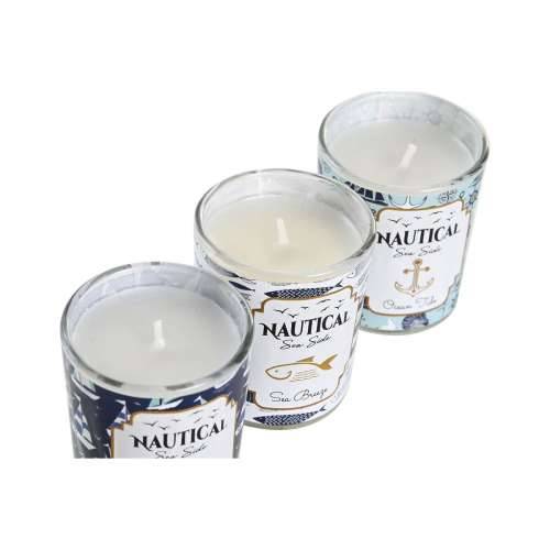 Svijeća DKD Home Decor Plava vosak Kristal 17 x 5 x 6 cm (3 kom.) Cijena