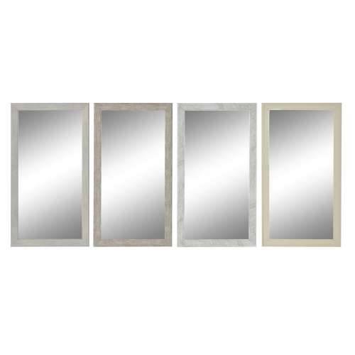 Zidno ogledalo DKD Home Decor Bijela Bež Tamno sivo 36 x 2 x 66 cm (4 kom.) Cijena