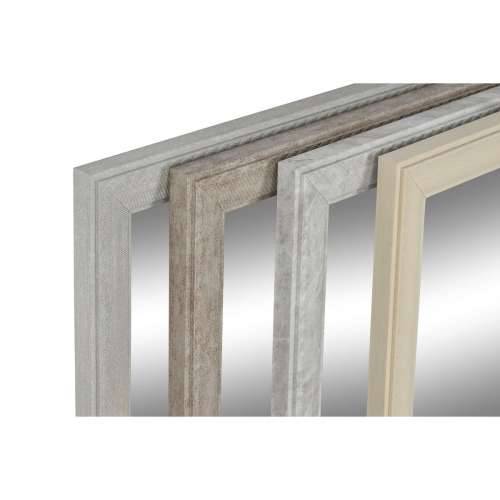 Zidno ogledalo DKD Home Decor Bijela Bež Tamno sivo 36 x 2 x 66 cm (4 kom.) Cijena