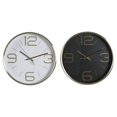 Zidni sat DKD Home Decor Bijela Crna zlatan Aluminij Ø 25 cm 25 x 4 x 25 cm (2 kom.) Cijena