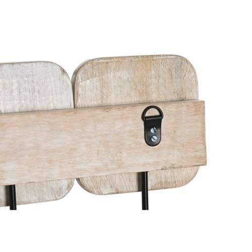 Zidna vješalica Home ESPRIT Bijela Crna Željezo Drvo Manga gradski 41 x 7 x 17 cm Cijena