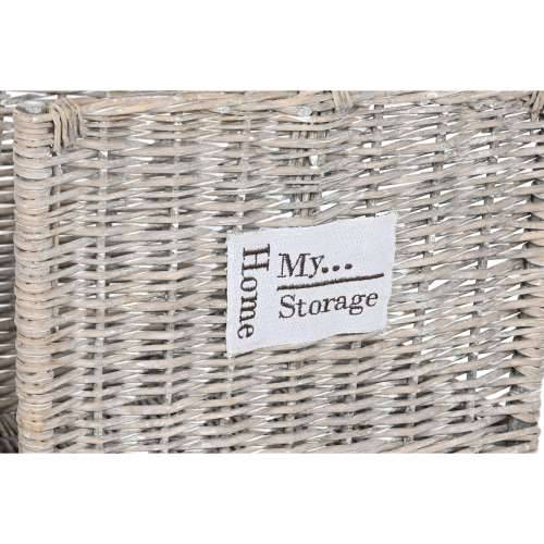 Stalak za Cjepanice Home ESPRIT Prirodno ispleten od pruća 47 x 35 x 54 cm Cijena