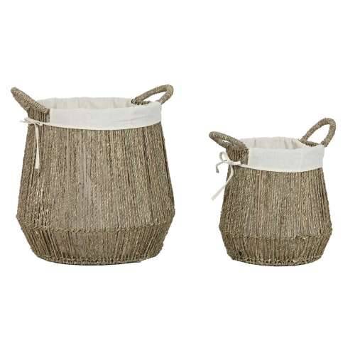 Košara za prljavo rublje Home ESPRIT Bijela Prirodno Morske alge 43 x 43 x 48 cm (2 kom.) Cijena