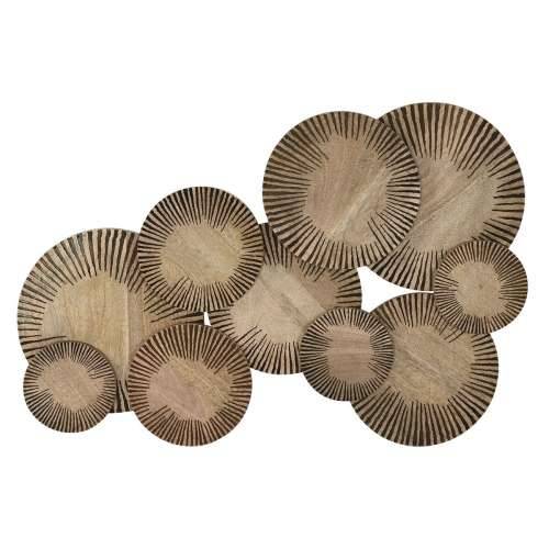 Zidni Ukras Home ESPRIT Prirodno moderan krugovi 84 X 4,5 X 56 CM Cijena