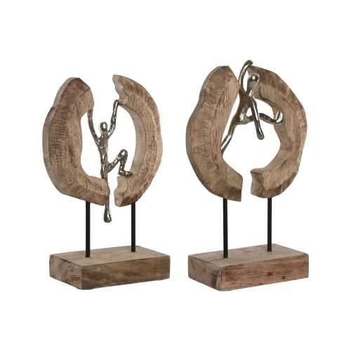 Ukrasna figura Home ESPRIT Smeđa Srebrna Prirodno 19 x 9 x 28 cm (2 kom.) Cijena