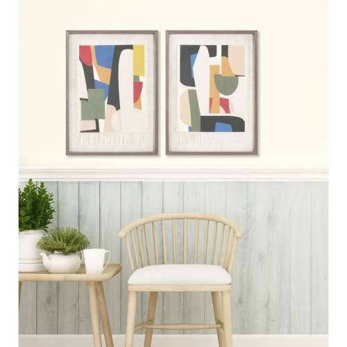Slika Home ESPRIT Bež Apstraktno gradski 42,4 X 3 X 57 CM (2 kom.) Cijena