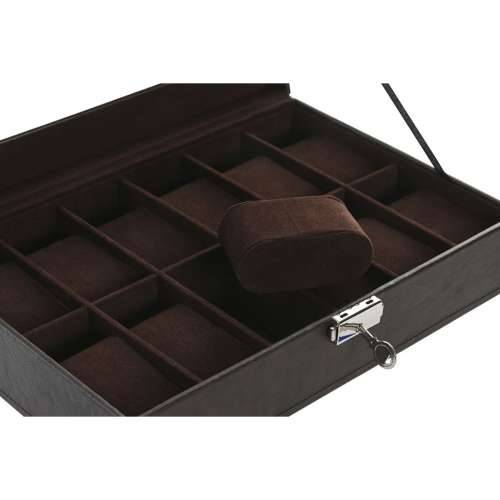 Kutija za nakit Home ESPRIT Tamno smeđi Poliuretan Kristal Čelik Drvo MDF 30 x 20 x 8 cm Cijena