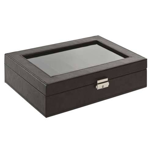 Kutija za nakit Home ESPRIT Tamno smeđi Poliuretan Kristal Čelik Drvo MDF 30 x 20 x 8 cm Cijena