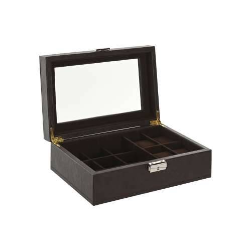 Kutija za nakit Home ESPRIT Smeđa Tamno smeđi Poliuretan 25 x 16 x 8,5 cm Cijena