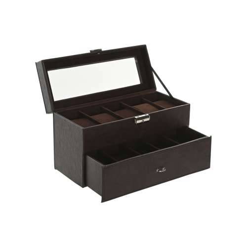 Kutija za nakit Home ESPRIT Smeđa Poliuretan Kristal Drvo MDF 27,5 x 11 x 15 cm Cijena