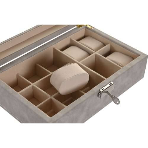 Kutija za nakit Home ESPRIT Smeđa Siva Poliuretan Drvo MDF 25,00, X 16,5 X 8 CM Cijena