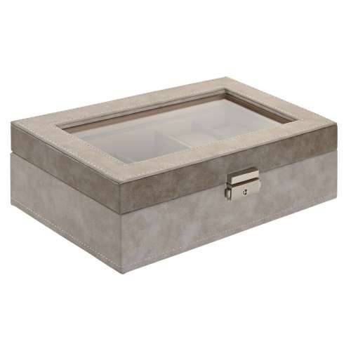 Kutija za nakit Home ESPRIT Smeđa Siva Poliuretan Drvo MDF 25,00, X 16,5 X 8 CM Cijena