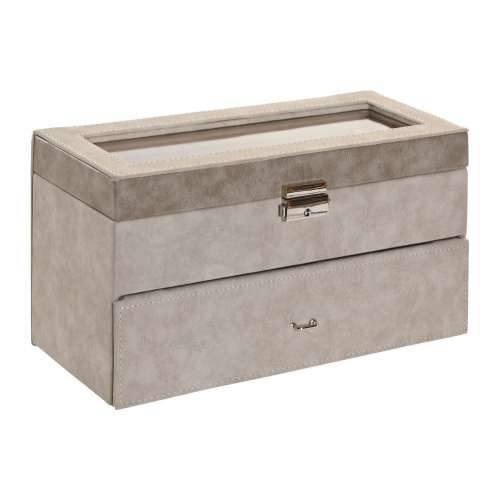 Kutija za nakit Home ESPRIT Siva Poliuretan Kristal Drvo MDF 27,5 x 11 x 15 cm Cijena