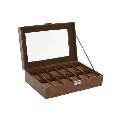 Kutija za nakit Home ESPRIT Smeđa Poliuretan Kristal Drvo MDF 30 x 20 x 8 cm Cijena